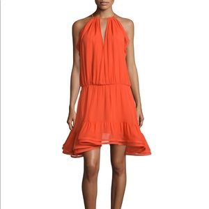 ALEXIS Monic Sleeveless Orange Silk Dress